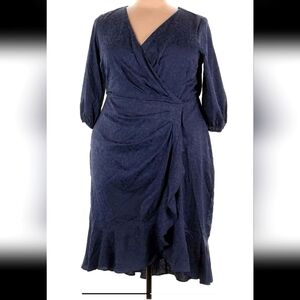 Lane Bryant Midnight Blue Long Sleeve Dress